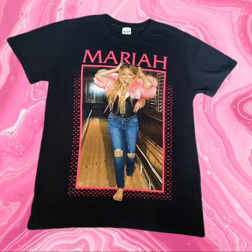 Mariah Carey MARIAH printed T Shirt on Gildan Soft Style - size S
